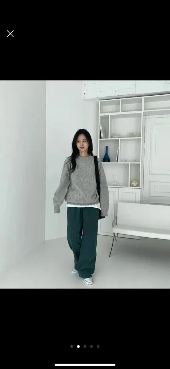 데일리쥬 와이드 팬츠 (그린,챠콜)