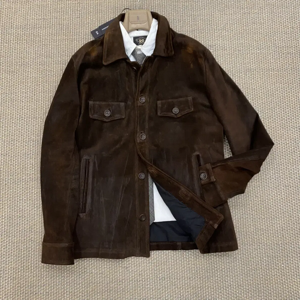 Daniele Alessa epic Italian bovine suede chore jacket