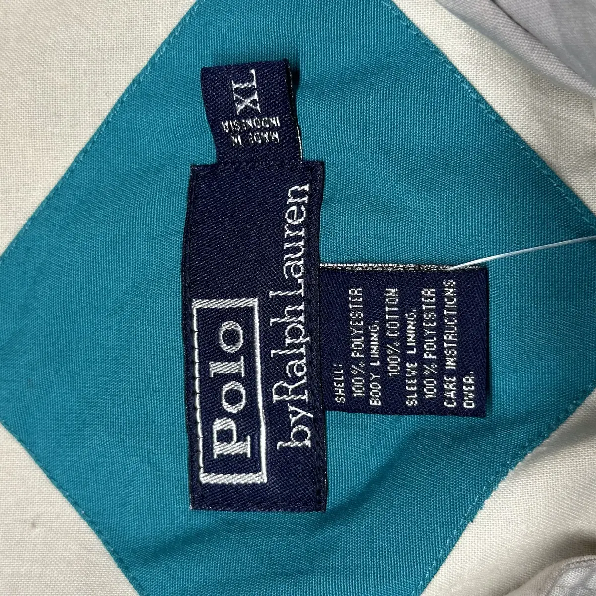 (END) VTG POLO 블루종 자켓 청록색 민트 퍼플 XL