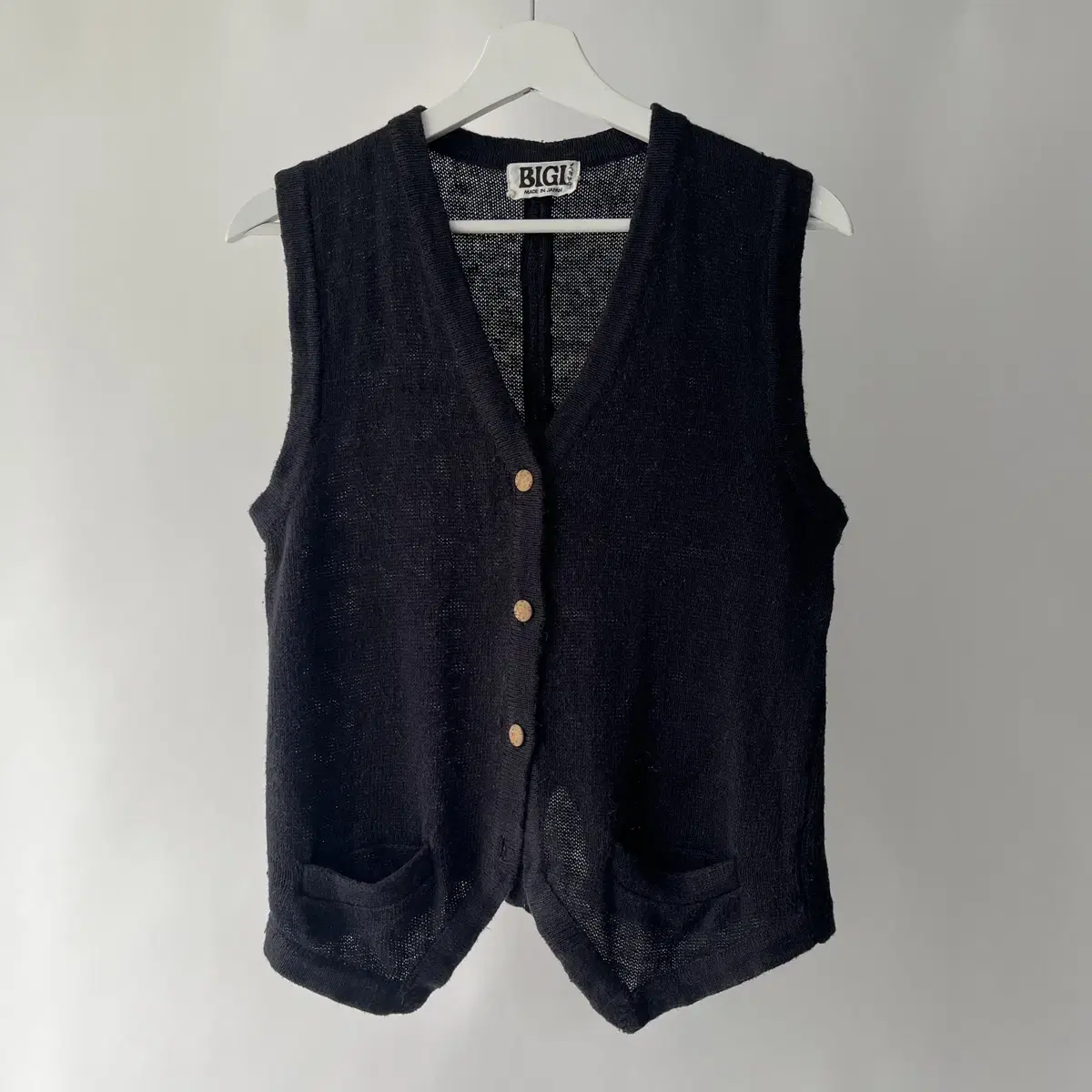 BIGI 90's linen vest 일본제