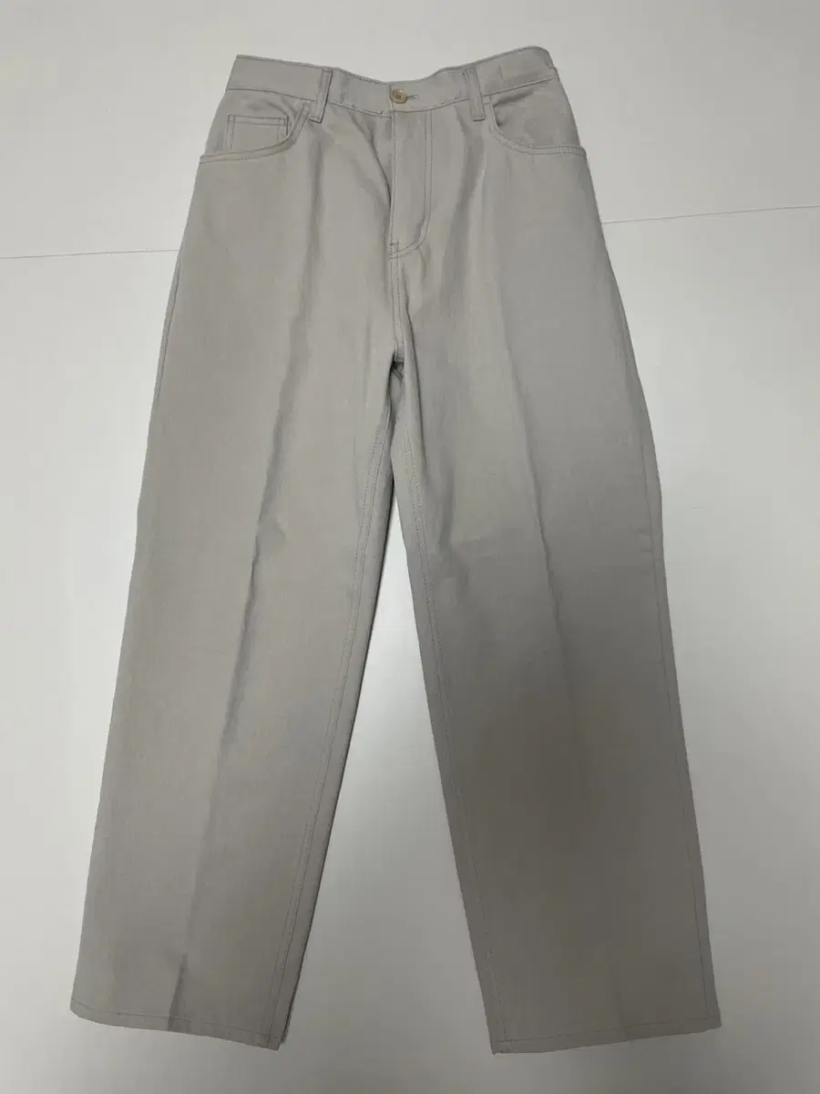 Wide-banded cotton pants