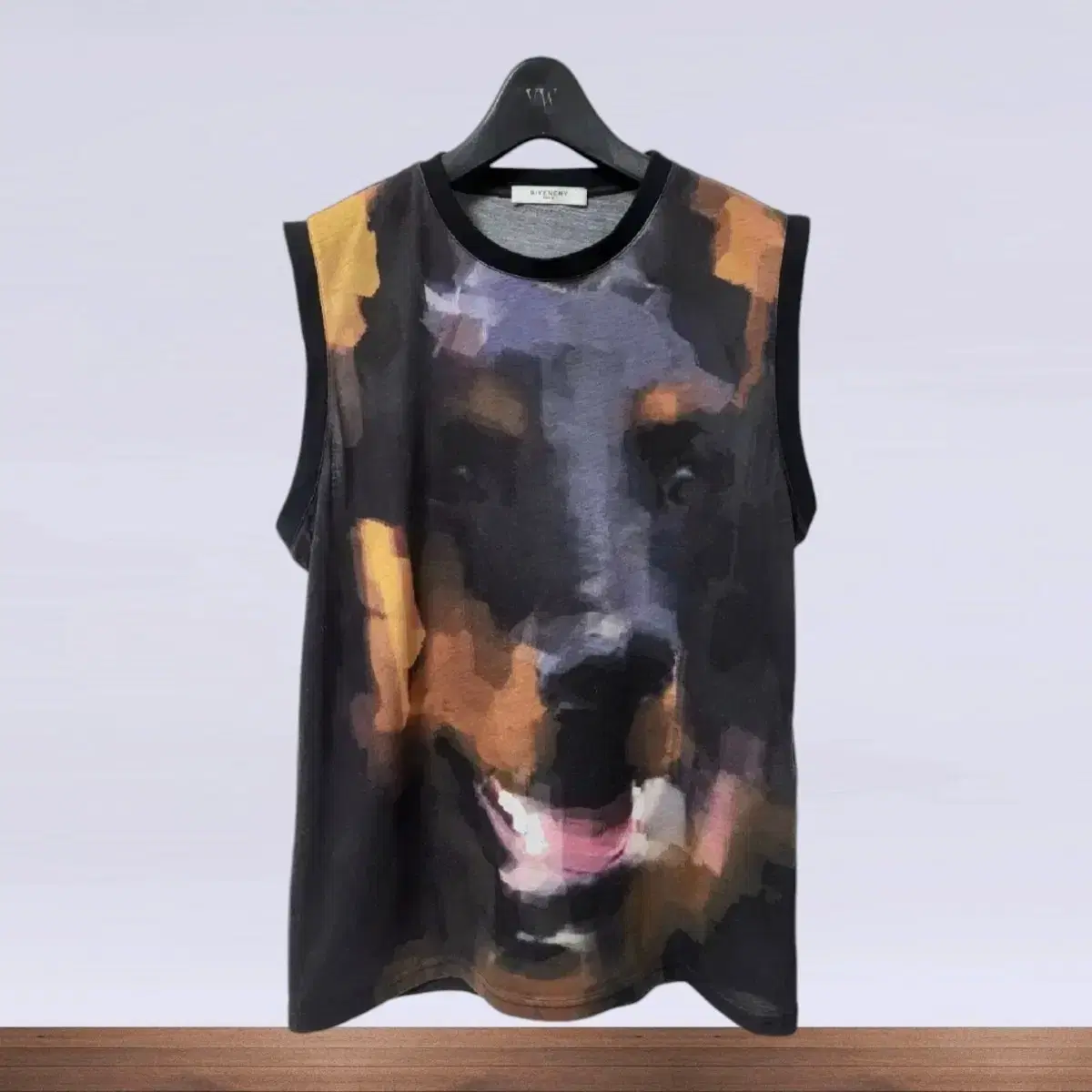 Givenchy Oil Painting Printed Doberman Sleeveless Shirt