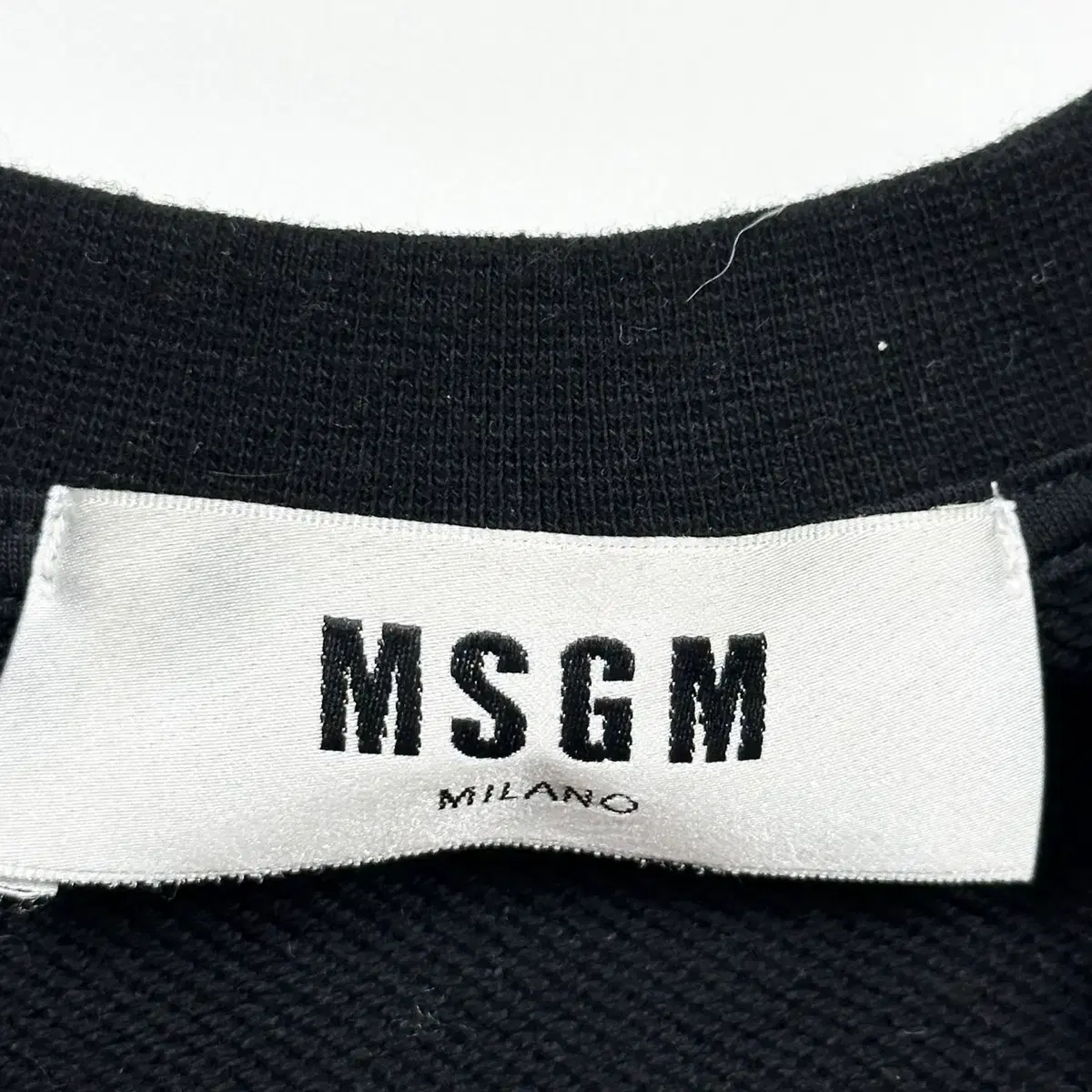 MSGM 그린 패턴 로고 블랙 맨투맨 (실측 M 여성추천)