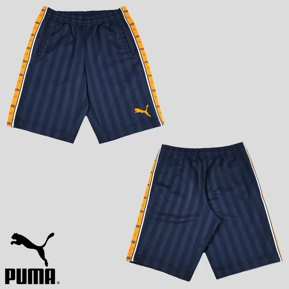 PUMA PUMA JP Deep Navy Orange Tape Stripe Poly Jersey