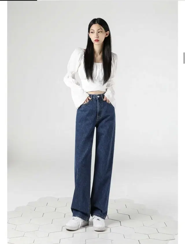 어반드레스 STRAIGHT WIDE DENIM PANTS BLUE