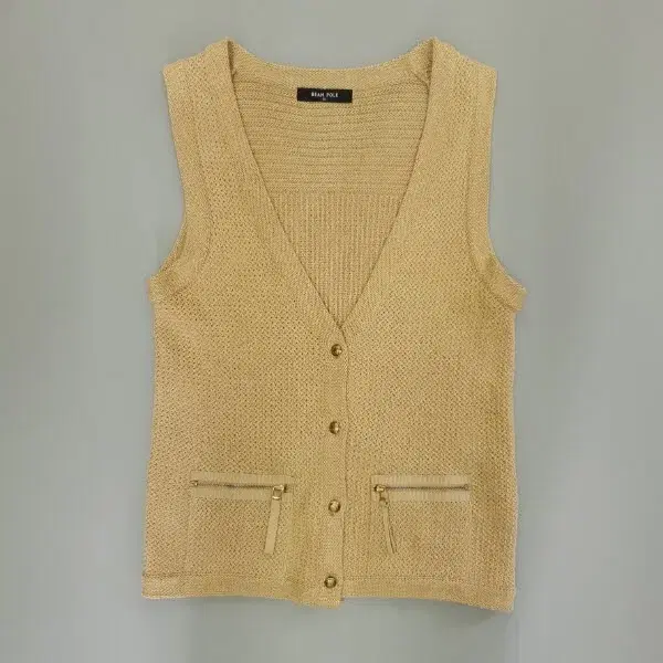 WT1532 Beanpole Women's 55 Size Beige Knit Vest