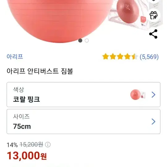 짐볼 75cm 2개 + 전동펌프