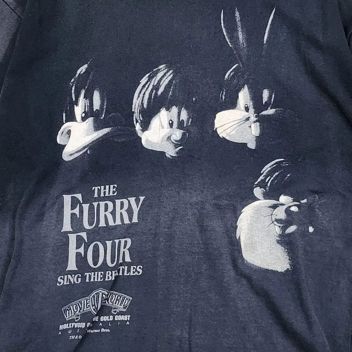 [L] Warner bros furry four 96 빈티지 반팔티