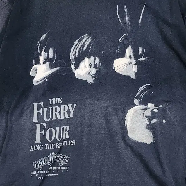 [L] Warner bros furry four 96 빈티지 반팔티