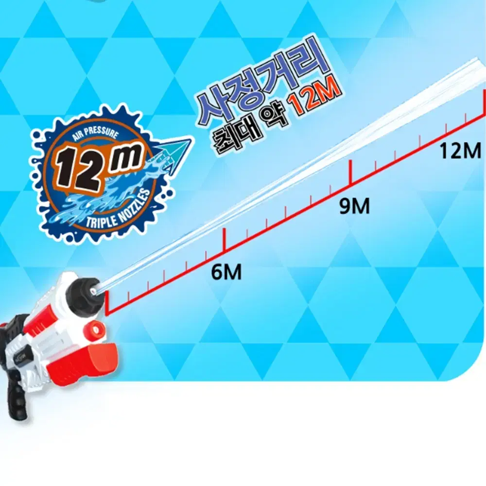 [12m/대용량] 어린이 펌핑 장난감 물총 / 축제 워터밤 물축제 워터건