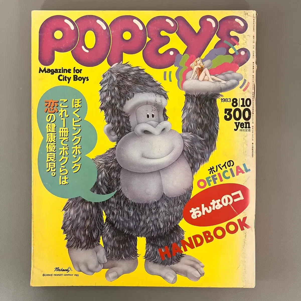 빈티지잡지 뽀빠이 POPEYE 1983-08-10 일본 레트로 패션매거진