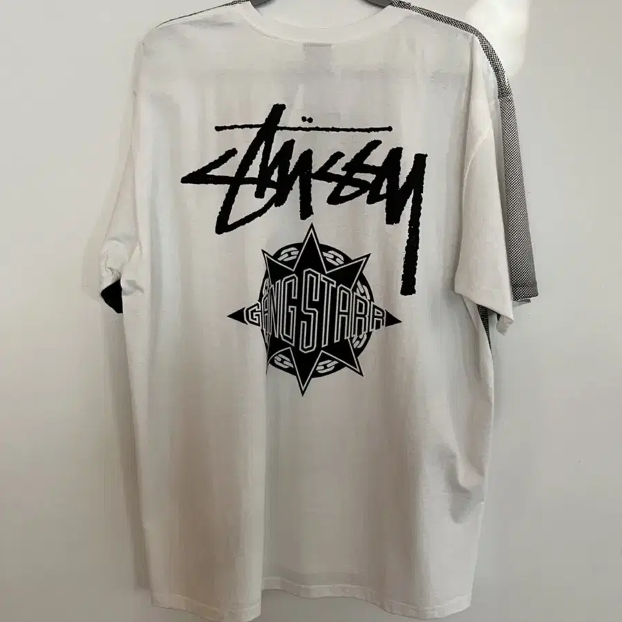 스투시 stussy x 갱스타 gang starr 티셔츠 XL 화이트