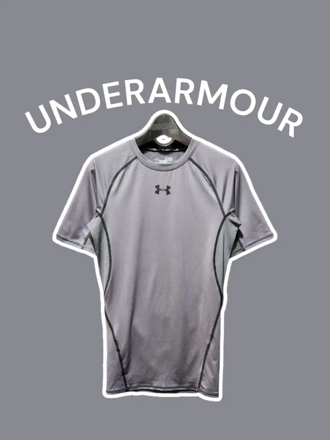 [S] UNDERARMOUR 언더아머 머슬반팔티 그레이