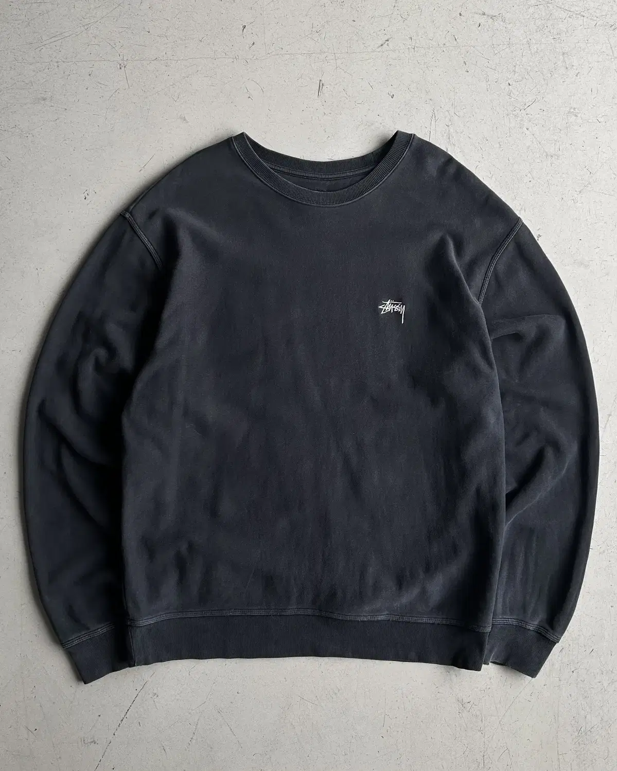 Stussy Basic Stock Logo Reverse Weave Sweatshirt