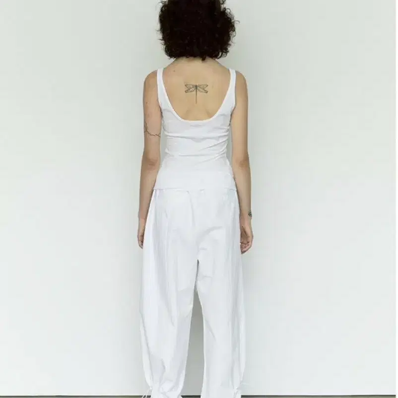 리포스 LINEN COTTON STRING PANTS (WHITE)