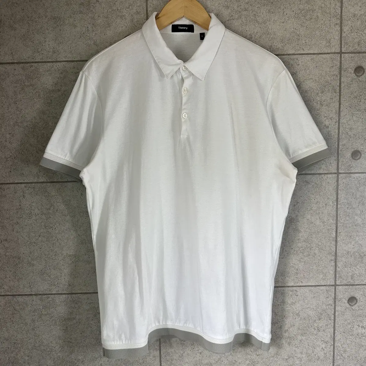 [M] Terry white pk short sleeve karati 5407