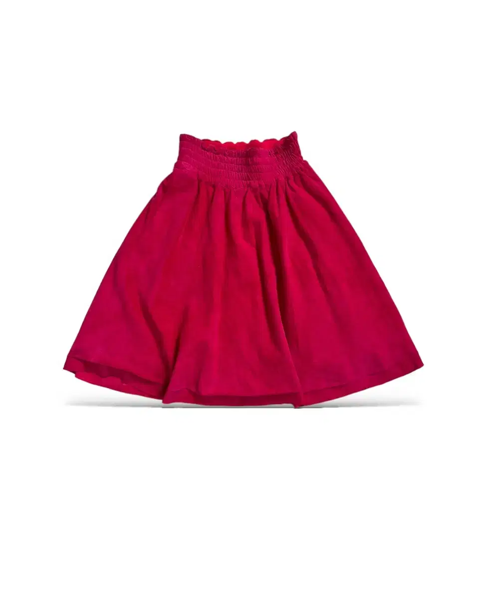 lamb suede leather pink flare skirt