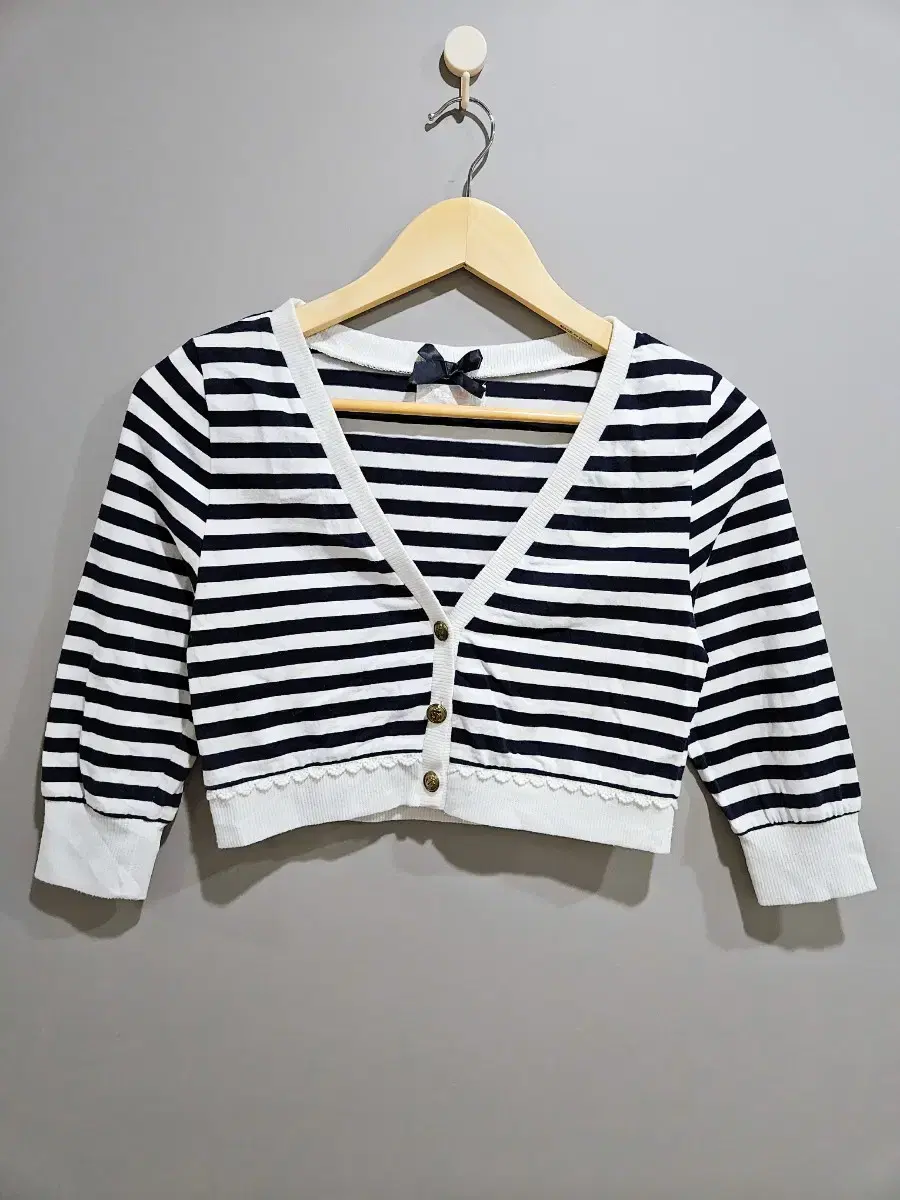 [25% off] liz lisa cotton striped cropped cardigan