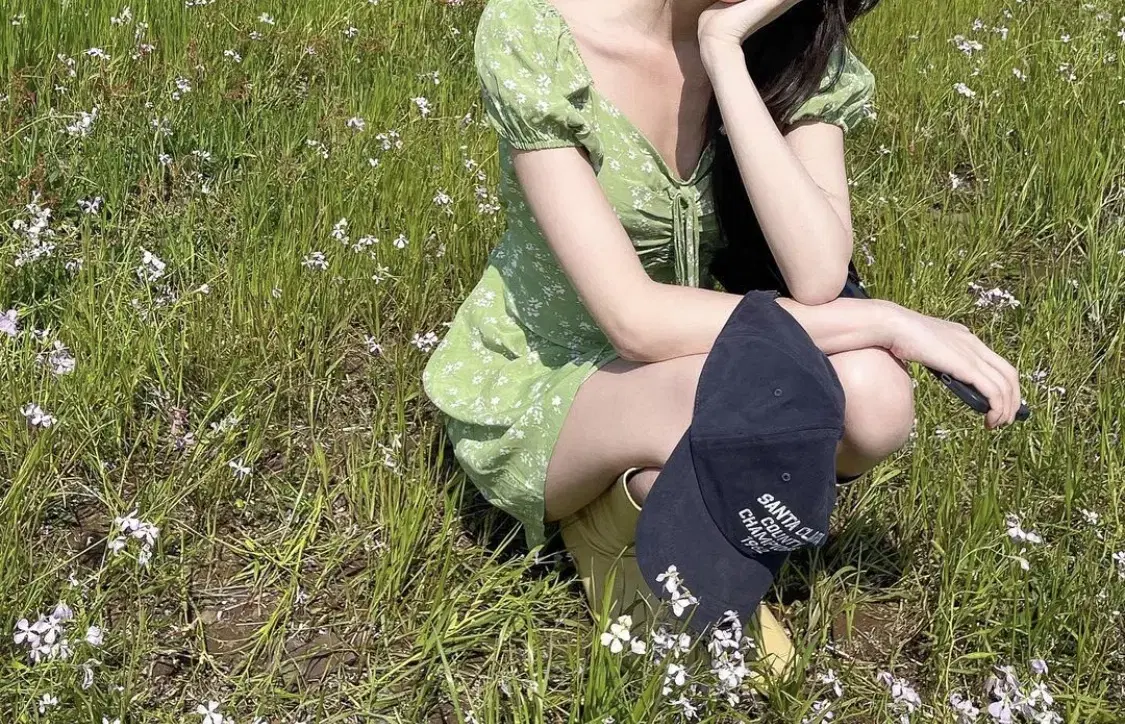 플라워 숏 원피스