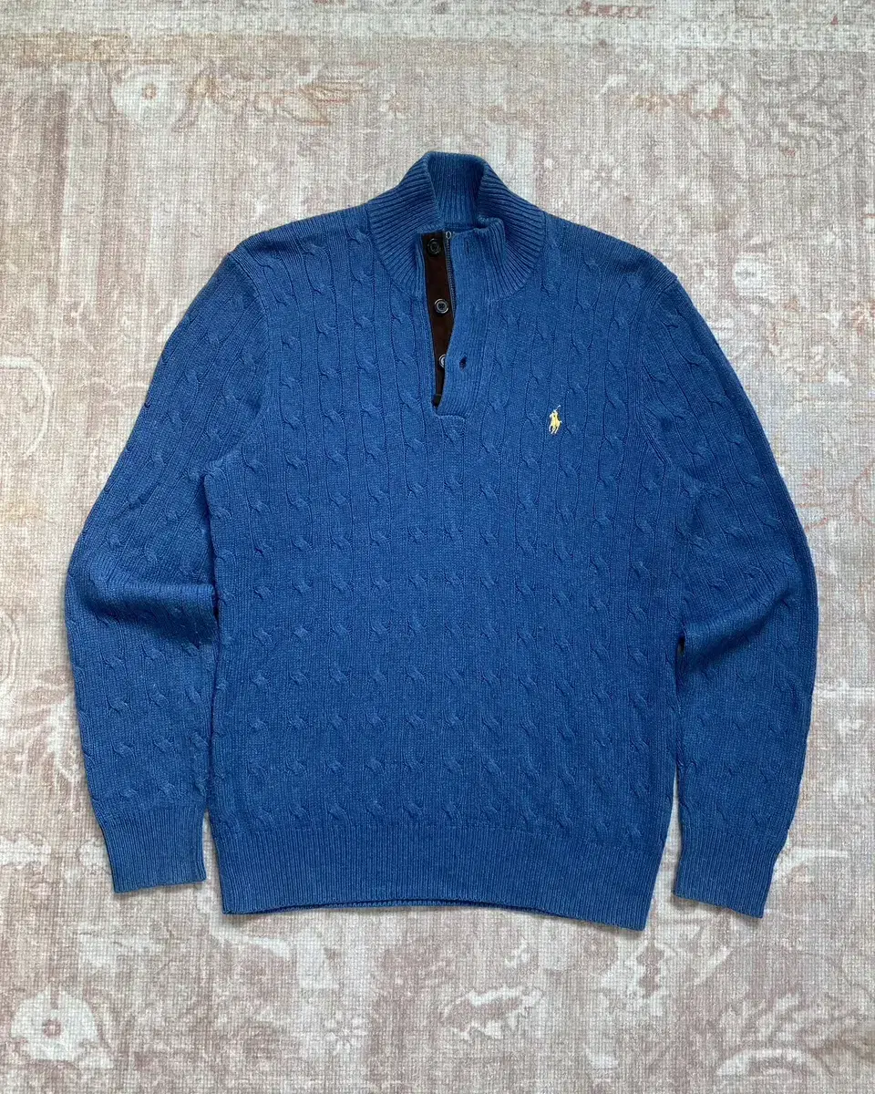 Polo half zip-up cable knit (95) 어깨 48 /