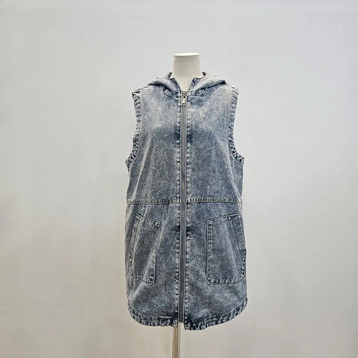 Women's Jeans Hooded Vest