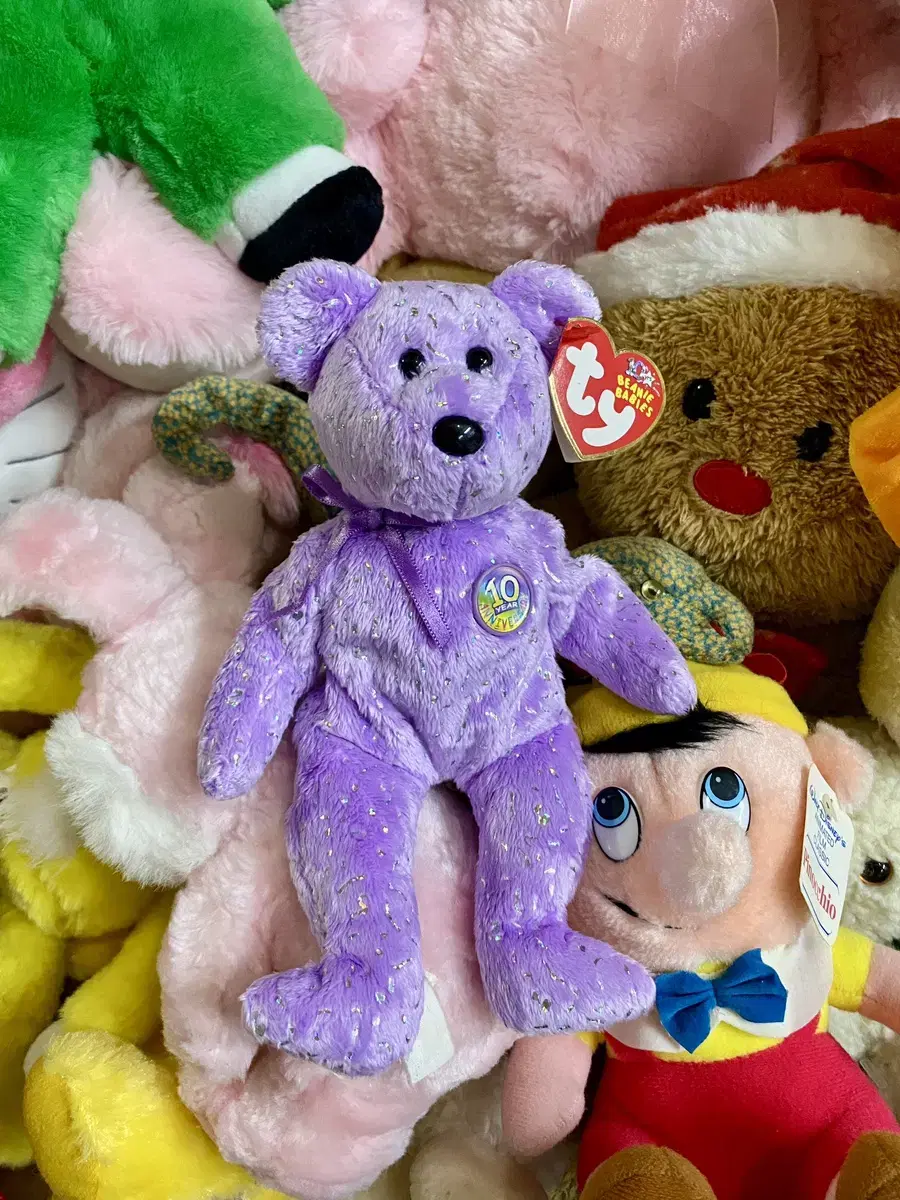 Glitter ty bear lilac color for sale