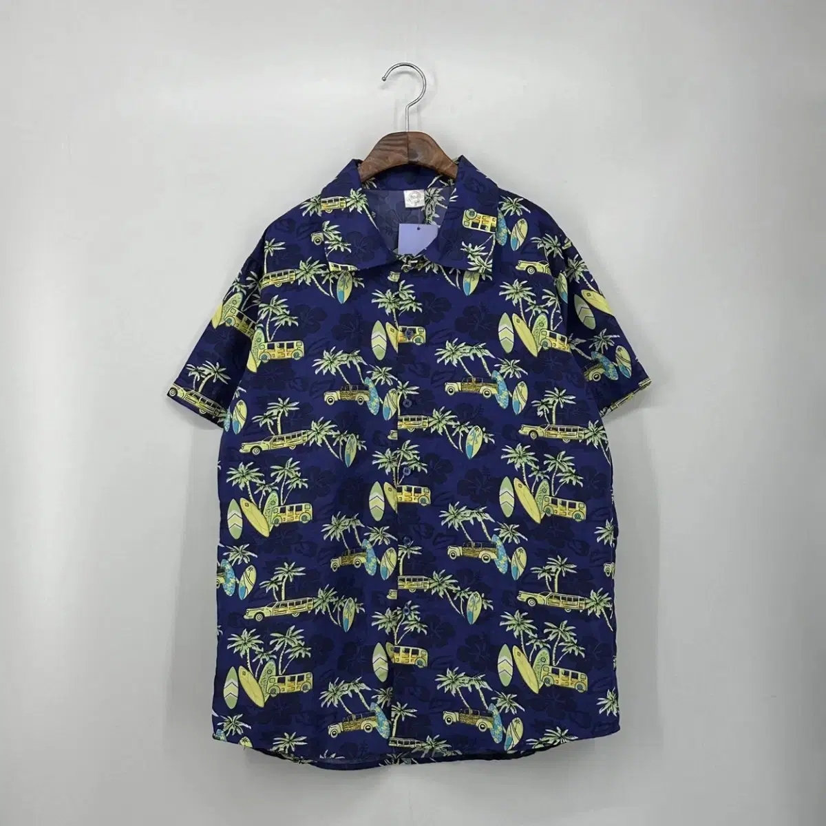 Hawaiian Short Sleeve Southern Shirt (XL size NAVY)