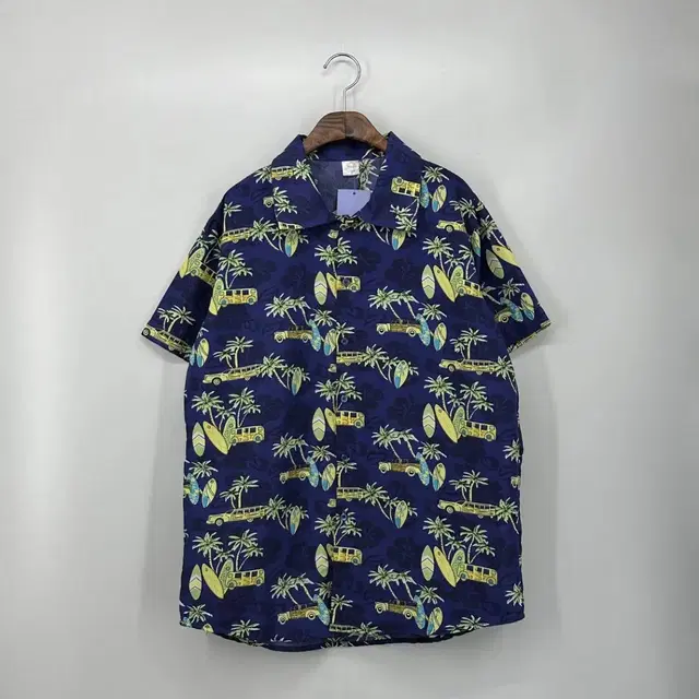 하와이안 반팔 남방 셔츠 (XL size NAVY)