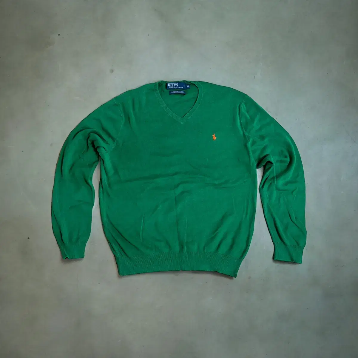 Polo Ralph Lauren V-neck cotton knit in green