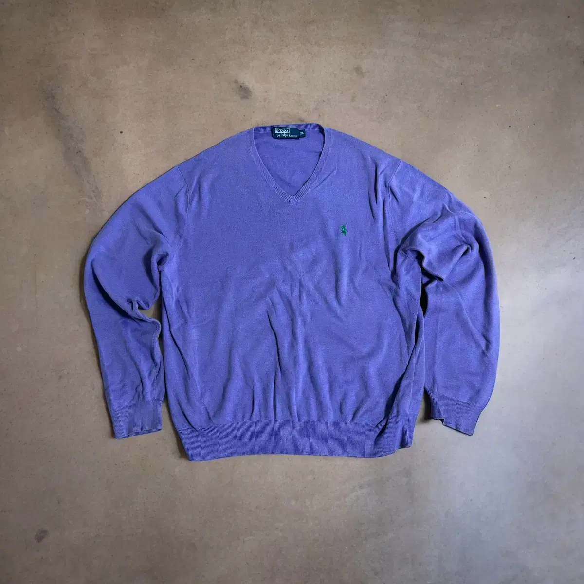 Polo Ralph Lauren V-neck cotton knit mauve