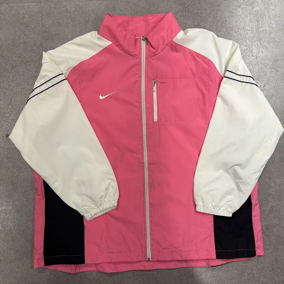 (316)NIKE 나이키 3컬러 투포켓 하프넥카라 바람막이 핑크 (XL)