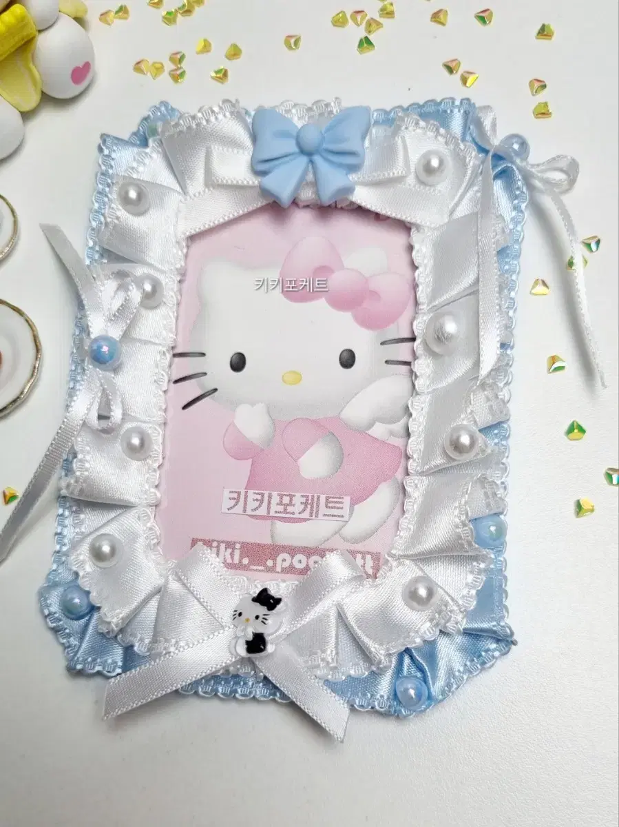 Kikipoketllew ribbon lay 21 photocard handmade toploader decoden topku