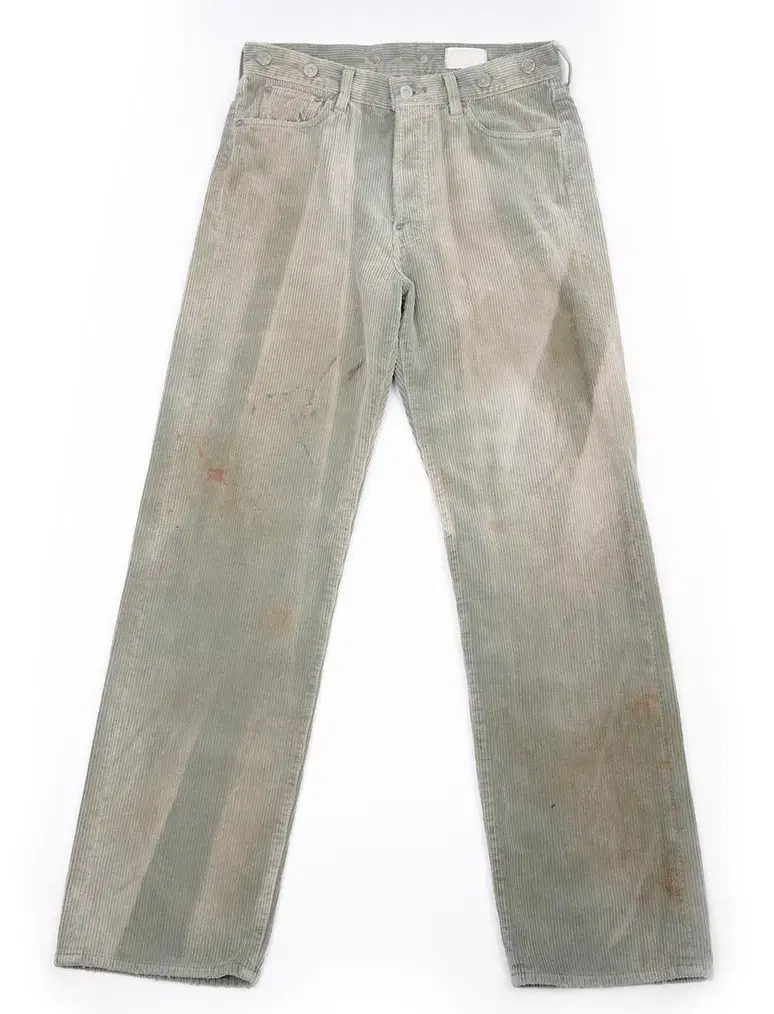 Force333 Vintage Fading Corduroy Pants/ Light Green (32)