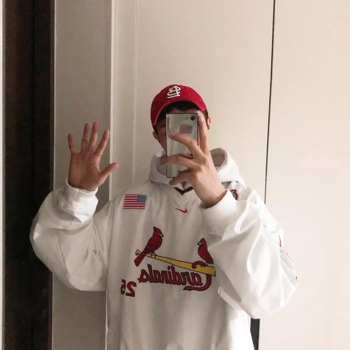 MLB x 나이키 야구 풀오버 바람막이 커스텀 올드스쿨 나이키 90s