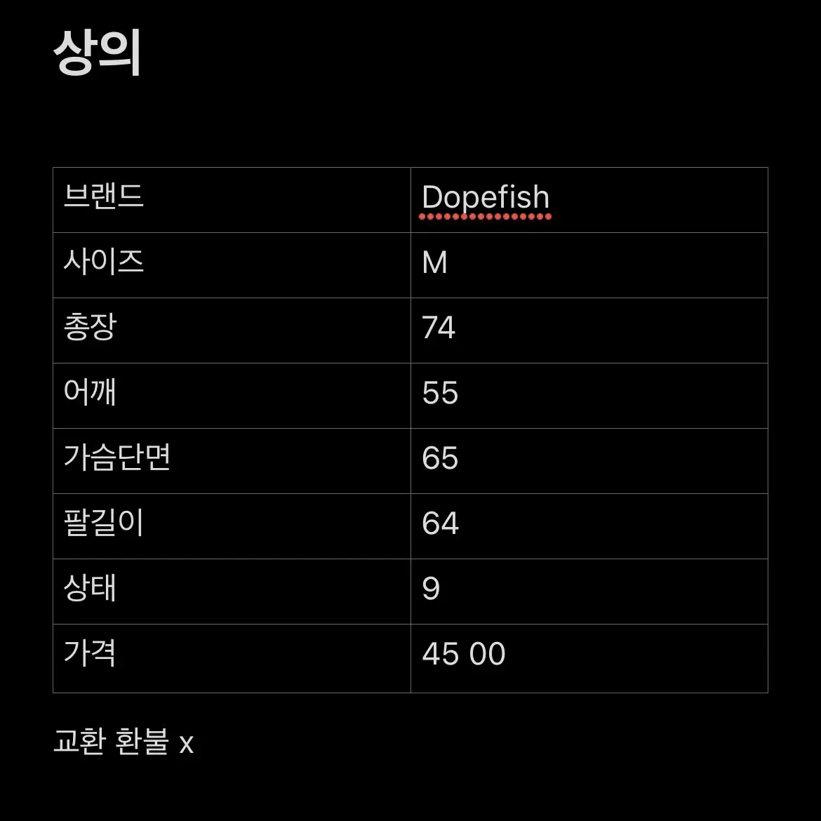 [M] DOPEFISH 블랙 흑청 빈티지 데님 청자켓