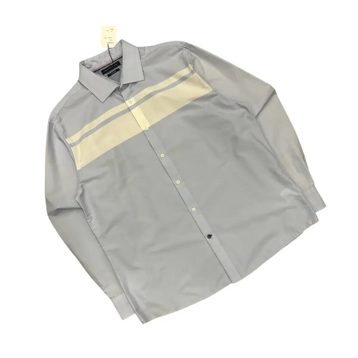 Tommy Hilfiger Linen Kara Neck bloo Sky Long Sleeve Shirt