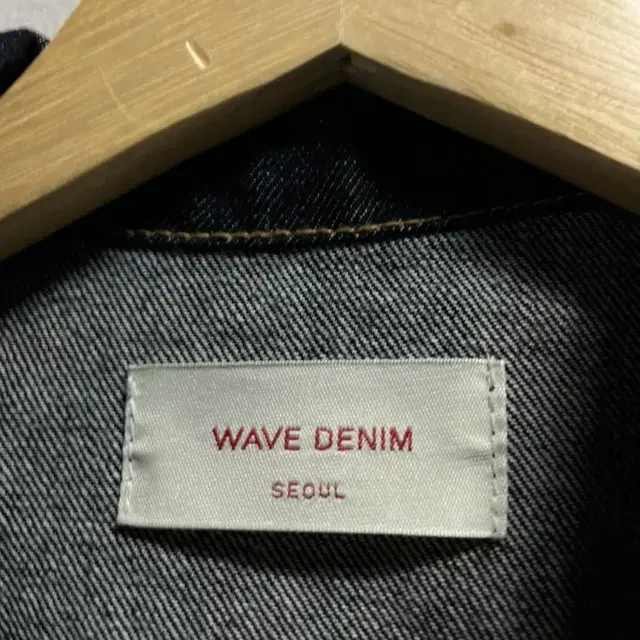 55-66 WAVE DENIM 크롭 데님 진청자켓 정품