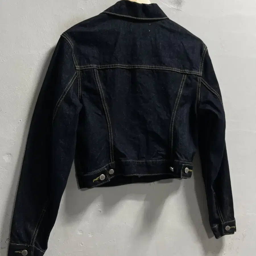 55-66 WAVE DENIM 크롭 데님 진청자켓 정품