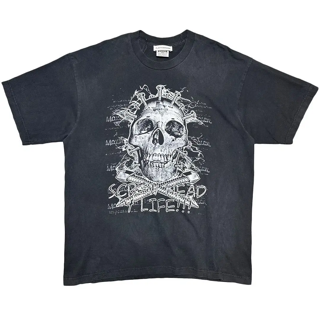 [105]Metal Skull Gothic Mood Printed T-Shirt