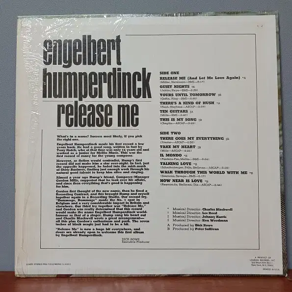 수입LP_Engelbert Humperdinck "Release Me"