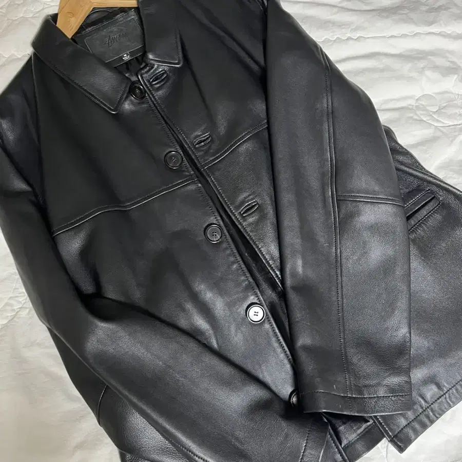 [M] Stussy marlon leather  스투시 말론 가죽 자켓