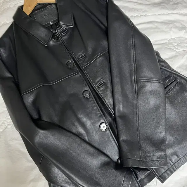 [M] Stussy marlon leather  스투시 말론 가죽 자켓