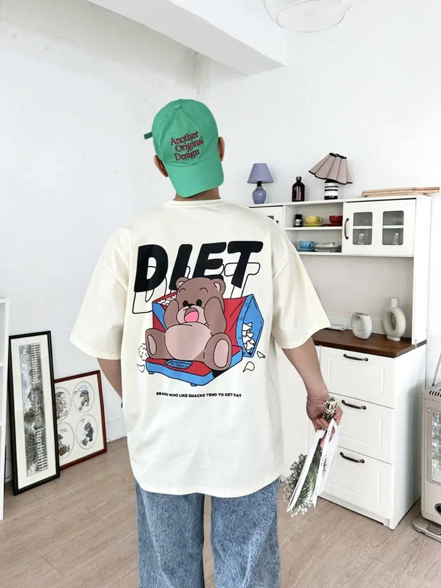 [Free shipping][Same day shipping] Siwon Kulbunto Cute Diet Bear Short Sleeve T-Shirt