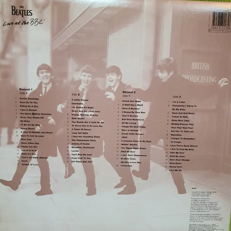 Beatles bbc live 2lp.gf.미사용