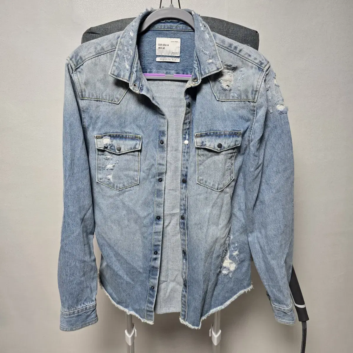 [ 95~Slim100 ] Zara Custom Denim Shirt Jacket - 0313