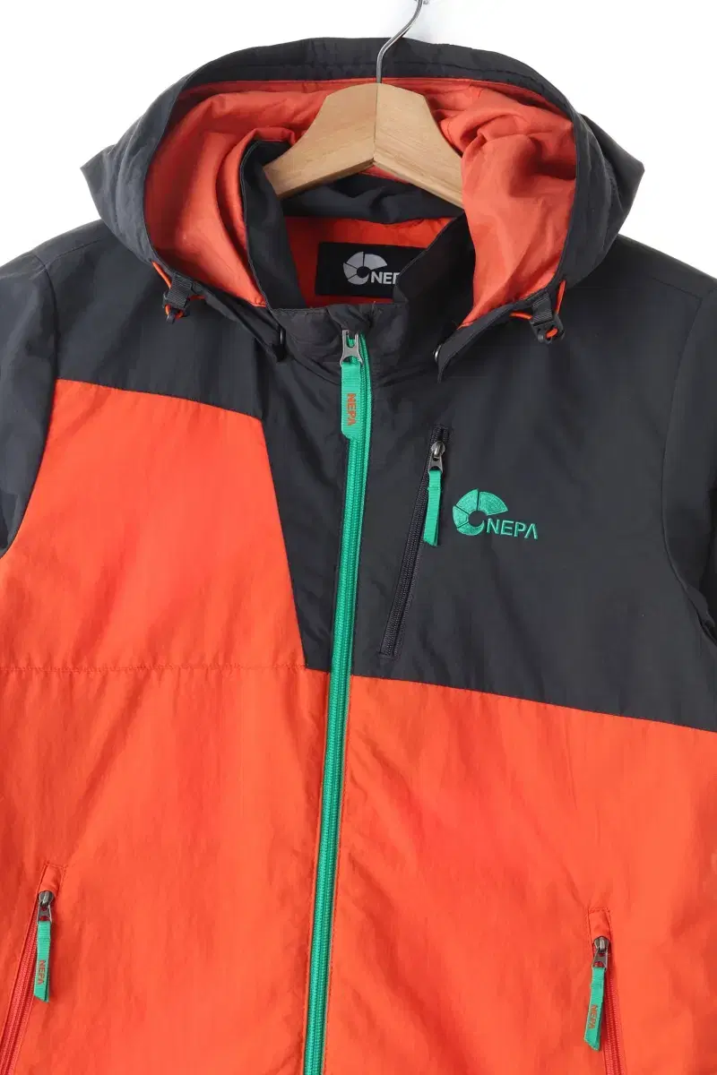 W(S) Nepa zip-up windbreaker jacket orange mountaineering basic fit-C274