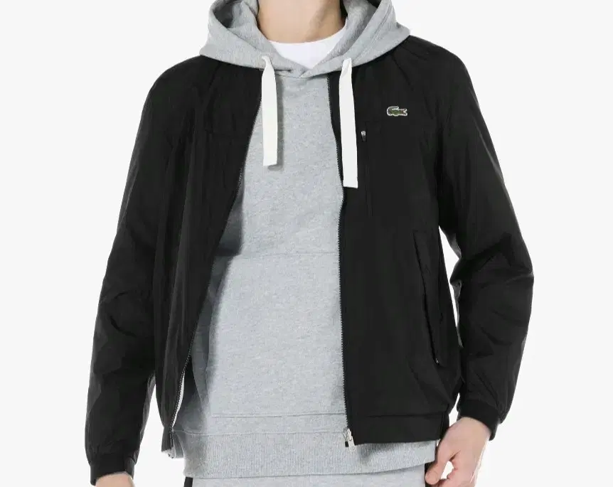 [Lacoste Men's Reversible Lightweight Stadium Jacket