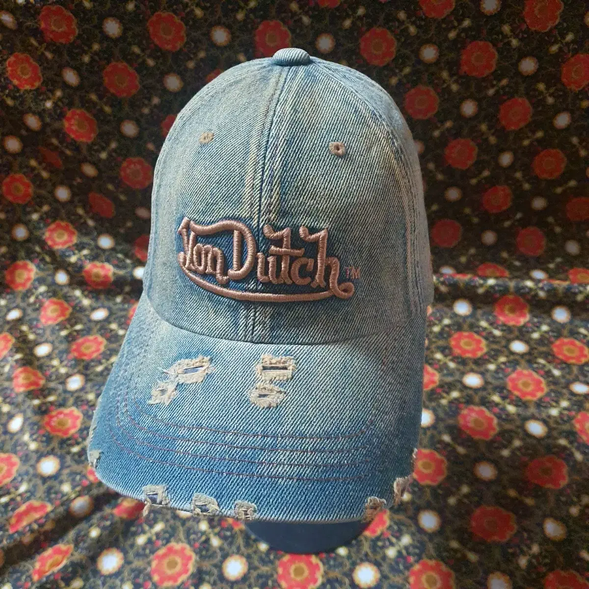 올드스쿨 본더치 VONDUTCH 데님 볼캡.가죽스트랩