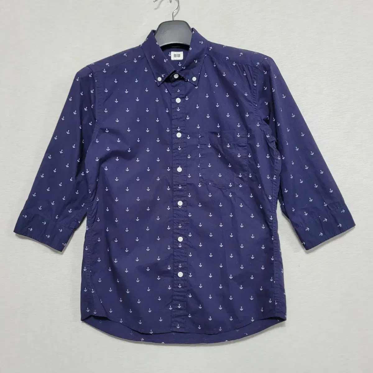 Uniqlo Navy 7-sleeved shirt Unisex95 ㅡ0426