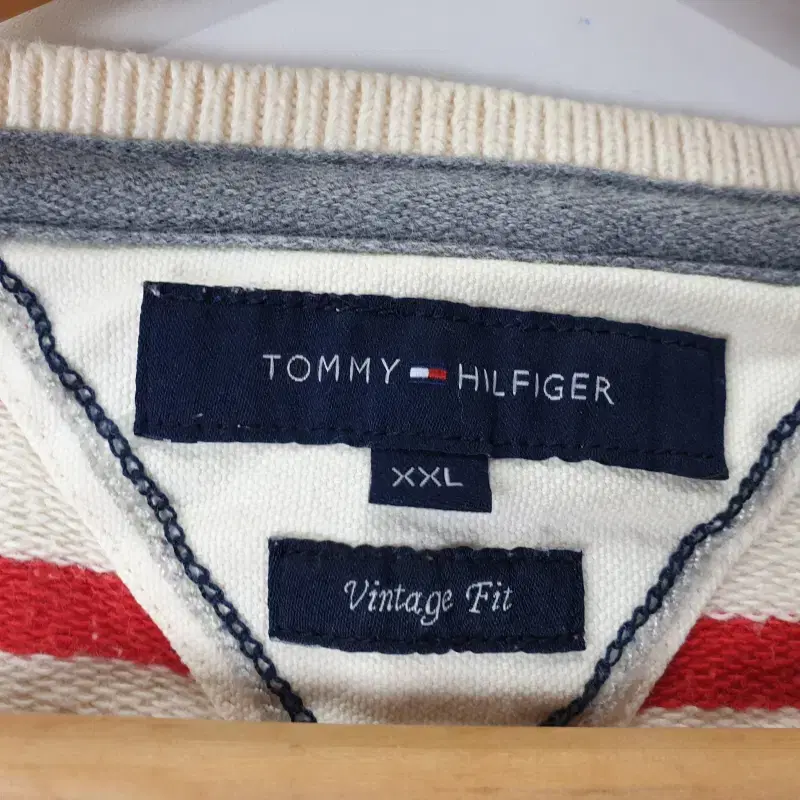 Z4411 타미힐피거 스트라이프 맨투맨 여2XL TOMMY